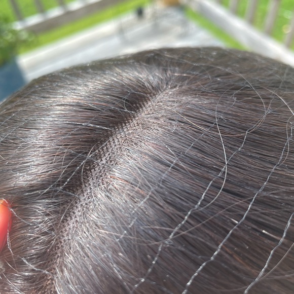 7"X8" COURTNEY | MONO PART | LEFT PART REMY HUMAN HAIR topper - Picture 8 of 9